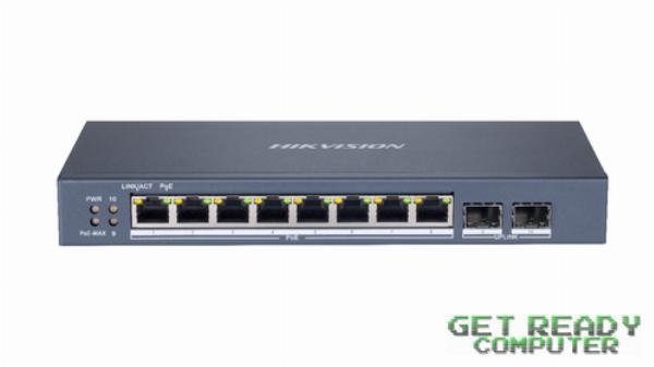 SWITCH 10P LAN GIGABIT  POE HIKVISION DS-3E1510P-SI 8P POE-2P SFP  -POE 110W – L2 SMART MANAGED